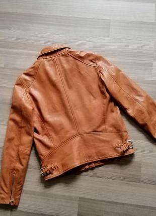 Шкіряна куртка massimo dutti,з натур шкіри,р. s, xs, m, 6,8,10,30,34,369 фото