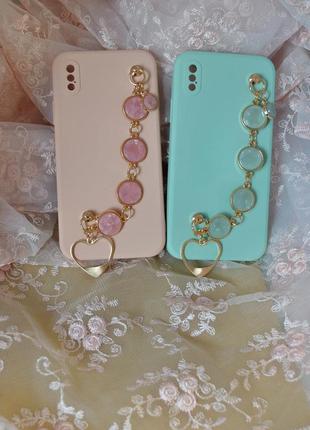 Ніжний чохол soft touch з браслетом iphone x