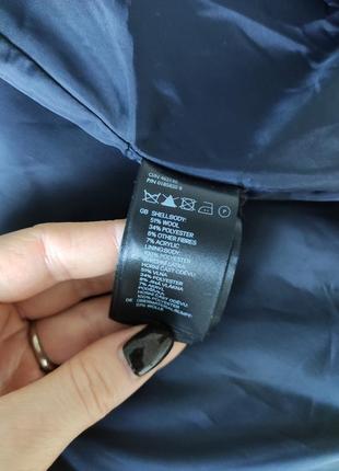 Шерстяное двубортное пальто шинель h&m размер 14/42/л5 фото