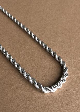 Оригинальная серебряная цепочка -жгут серебро винтаж4 фото