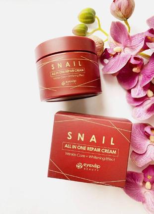 Крем для обличчя з муцином равлика eyenlip snail all in one repair cream1 фото