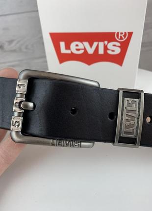 Мужской ремень levis черный на подарок3 фото