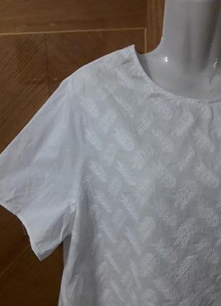M&s р. 18 бавовняна блуза з вишивкою