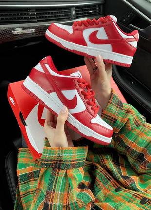 Кросівки nike dunk low red кроссовки