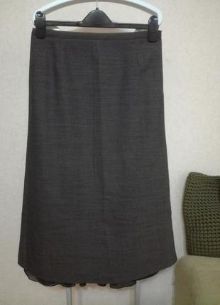 Красивая юбка миди с гипюровым низом esprit, р.12 (10)2 фото