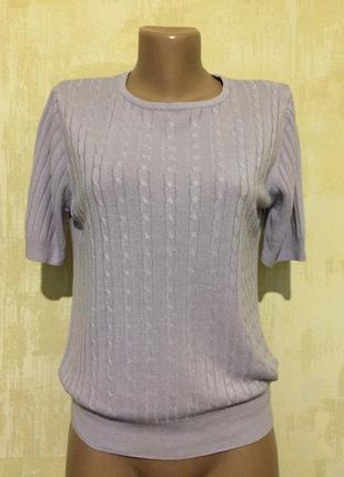 Бледно-сиреневый джемпер в актуальные косы!
