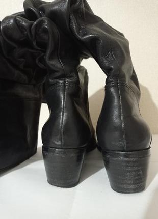Сапоги-казаки, кожаные полностью, цвет черный, размер 37,5-25 см8 фото