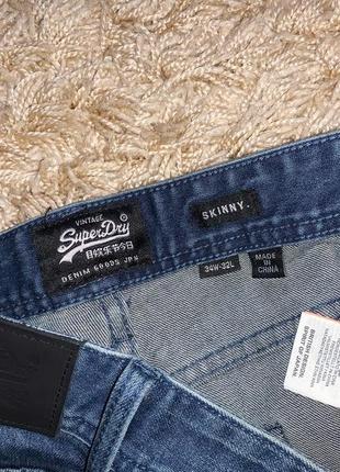 Джинсы superdry skinny с крайних коллекций бренда оригинал5 фото