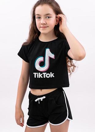 Футболка укорочена топ тік ток