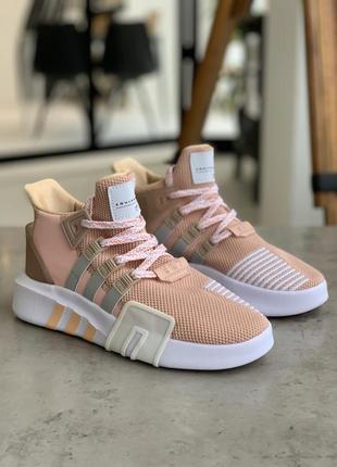 Женские кроссовки adidas eqt bask adv (пудра, персиковые)3 фото