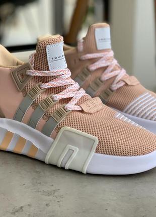 Женские кроссовки adidas eqt bask adv (пудра, персиковые)4 фото