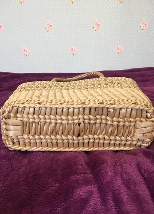 Плетена корзина з рогози(аір) сумочка handmade ручної роботи кошик6 фото