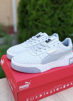 Женские кроссовки puma cali (серые, белые)