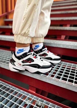 Кросівки жіночі nike m2k tekno "white/black/red" (білі, чорні)