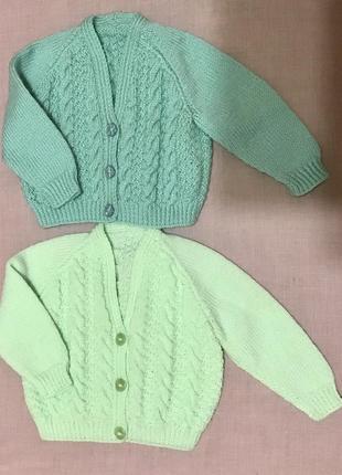 В’язана кофта светр для малюка 1-3-6-9 м5 фото