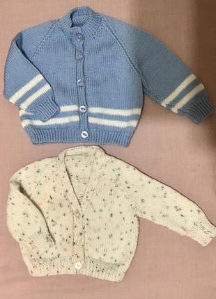 В’язана кофта светр для малюка 1-3-6-9 м7 фото
