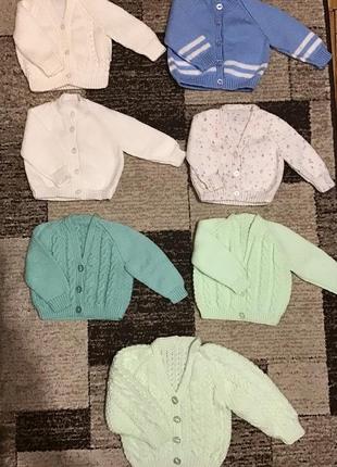 В'язання пов'язана кофта светр для малюка 1-3-6-9 м