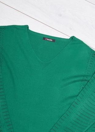 Стильный зеленый акриловый свитер кофта большой размер батал оверсайз4 фото
