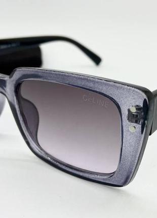 Celine стильные женские солнцезащитные очки серые с черными дужками