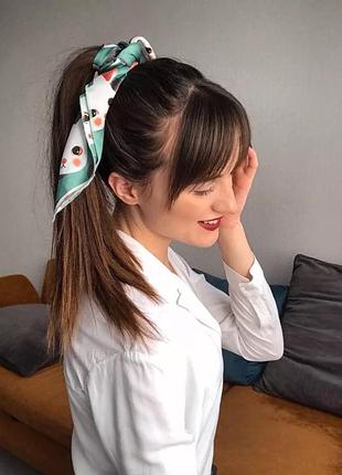 Нереальный платок, шарф, косынка , бандана! на голову, шею, сумку, хвост!