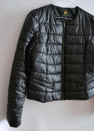 Классная демисезонная куртка эко кожа дутая м1 фото