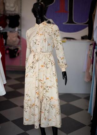 Женственное платье миди с цветами от wearme1 фото