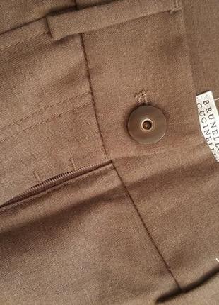 Укороченные брюки штаны капри из шерсти и кашемира brunello cucinelli италия3 фото