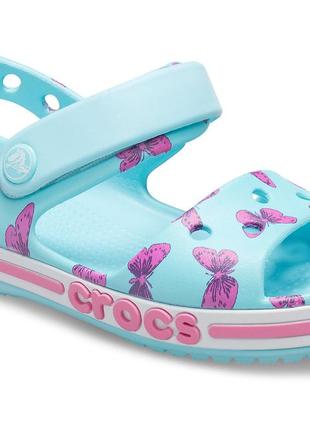 Дитячі босоніжки crocs bayaband printed, 100% оригінал