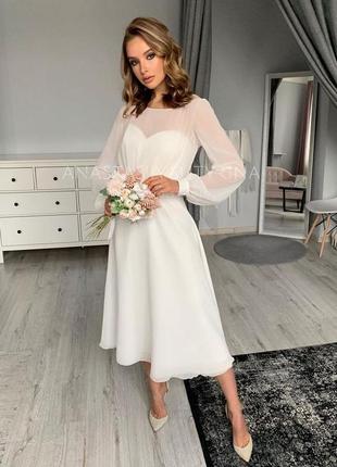 Очень нежное белое платье