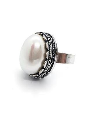 🌼🦒 кільце безрозмірне натуральний перли майорка овал міні перлина