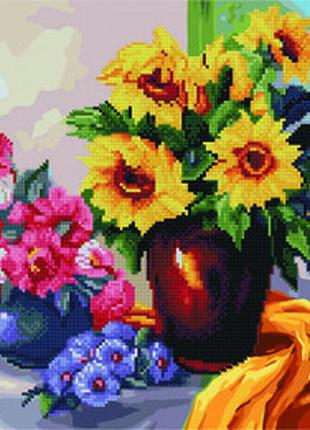 Алмазна мозаїка картина за номерами розфарбування квітковий натюрморт