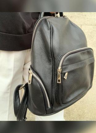 Жіночий шкіряний рюкзак марсала бордо італійський з натуральної шкіри