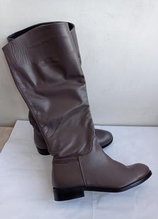 Чоботи демісезонні шкіряні, колір візон, розмір 40-26 см