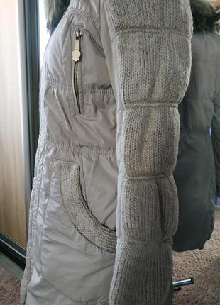 Зимнее пальто с натуральной опушкой  пуховик2 фото