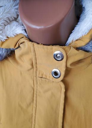 Куртка желтая с утеплителем6 фото