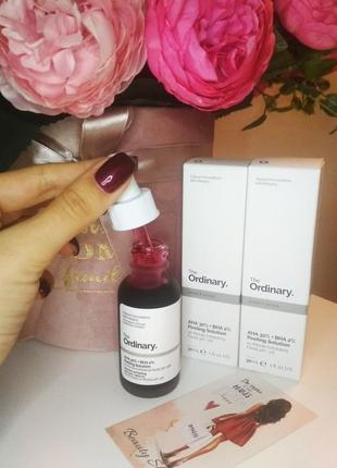 Кровавий кислотний пілінг / пилинг aha 30% +  bha 2% peeling solutions від the ordinary1 фото