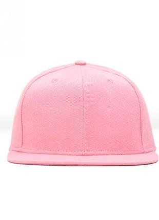 Кепка снепбек рожева з прямим козирком, унісекс