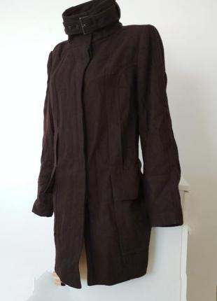 Zara пальто куртка курточка довге коричневе коричневий2 фото