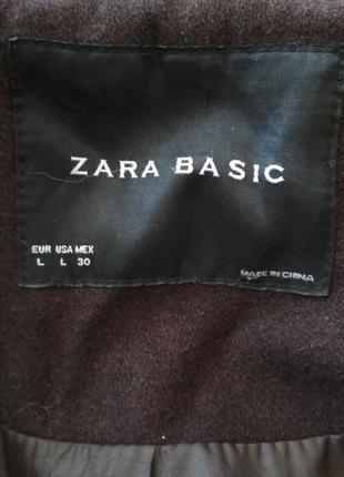 Zara пальто куртка курточка довге коричневе коричневий7 фото
