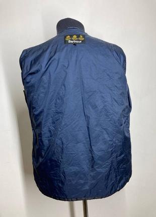 Оригинальная весенняя демисезонная куртка barbour chelsea rib neck quilted jacket (navy)7 фото