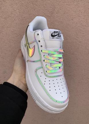 Nike air force 1 white chameleon рефлектив8 фото