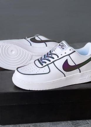 Nike air force 1 white chameleon рефлектив2 фото