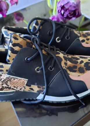 Кроссовки с леопардовым принтом в стиле steve madden-мульти1 фото