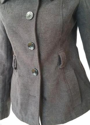 Черное короткое пальто maddison мадисон манто кашемир кашемировое куртка чорне шерстяное шерсть6 фото