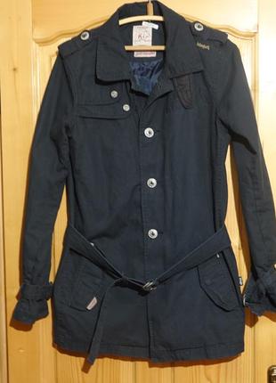 Классная винтажная удлиненная х/б куртка цвета маренго khujo германия m.