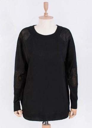 Стильна чорна акрилова кофта светр красивий великий розмір батал