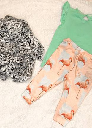 Брендовые легкие штанишки с фламинго sofie schnoor1 фото