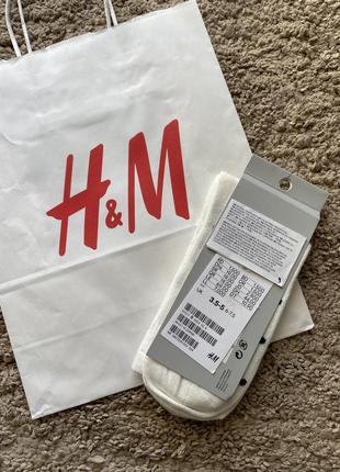 Белые носки в горошок h&m новые2 фото