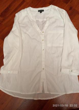 Базовая белая блуза рубашка от бренда greenpoint2 фото