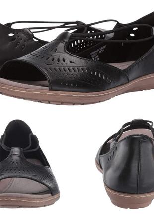 Кожаные сандалии босоножки из америки бренд  earth 23,4 см стелька2 фото
